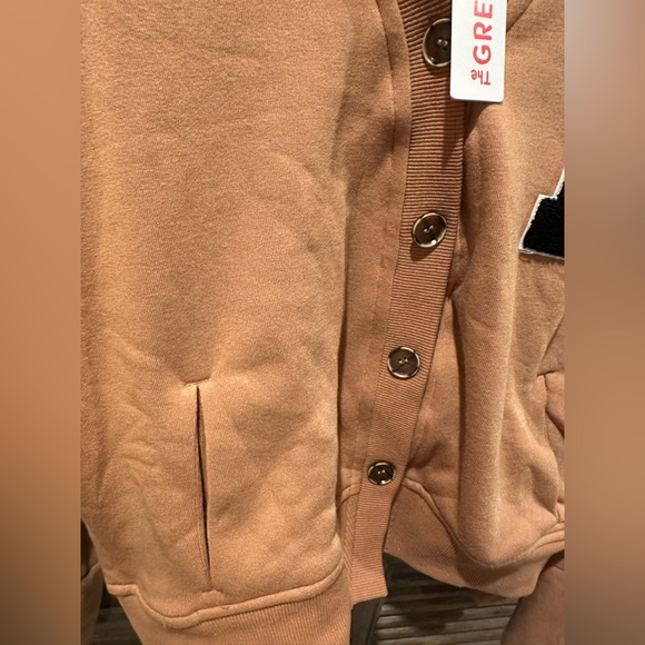 NWTs: The GREii LA varsity cardigan sweatshirt - Picture 2 of 9